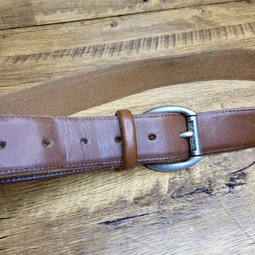 Kenneth Cole Tan brown leather adjustable belt sz 34 Mens - Picture 7 of 10